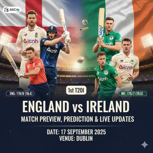 ENG vs IRE 2025 T20I Series Opener Match Preview & Dream11 Prediction Today ENG vs IRE 1st T20I 2025 – Get prediction, fantasy tips, playing XI & live updates.