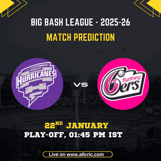 HUR vs SIX dream11 prediction today match – Hobart Hurricanes vs Sydney Sixers BBL 2025-26 Challenger, Dream11 team today, match prediction at SCG
