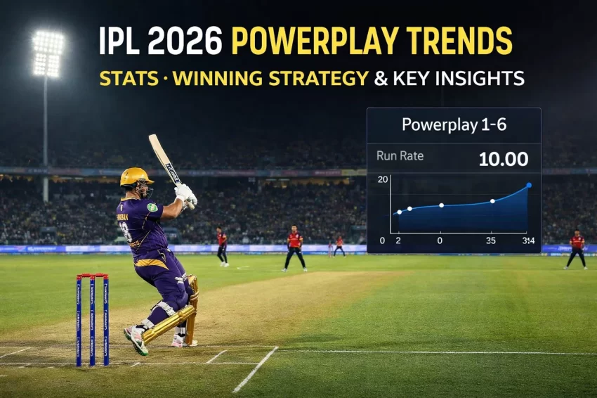 IPL 2026 powerplay trends showing aggressive batting and run rate analysis in early overs