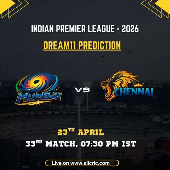 MI vs CSK Dream11 prediction today match IPL 2026 Mumbai Indians vs Chennai Super Kings Dream11 team prediction Wankhede Stadium