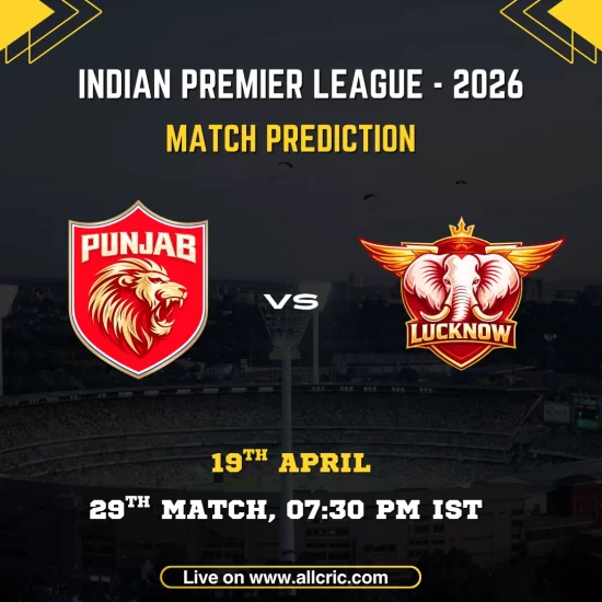 PBKS vs LSG match prediction IPL 2026 – Punjab Kings vs Lucknow Super Giants prediction April 19 New Chandigarh Stadium