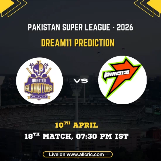 QUE vs RAP Dream11 prediction today match PSL 2026 Quetta Gladiators vs Rawalpindiz Dream11 team prediction with match details, 10th April 7:30 PM IST at Karachi stadium
