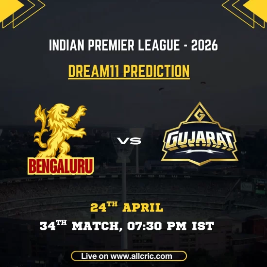 RCB vs GT Dream11 prediction today match IPL 2026 Bengaluru vs Gujarat fantasy team today Chinnaswamy April 24