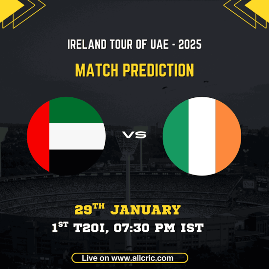 UAE vs IRE Dream11 prediction today for 1st T20I 2026 at Dubai International Cricket Stadium, United Arab Emirates vs Ireland