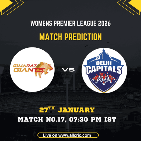 WPL 2026: GG-W vs DC-W Dream11 Prediction & Dream11 Team