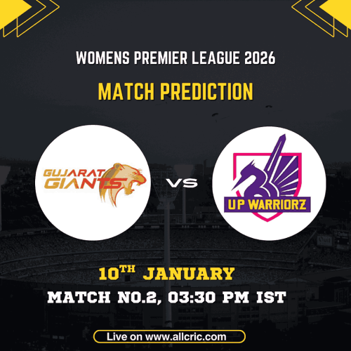 GG-W vs UP-W Dream11 prediction today match for WPL 2026 Match 2 featuring Gujarat Giants Women vs UP Warriorz Women at DY Patil Stadium on 10 January.